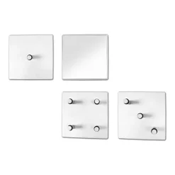 Wohnen Wandgarderoben Set Teakinia in Weiß Hochglanz (vierteilig)