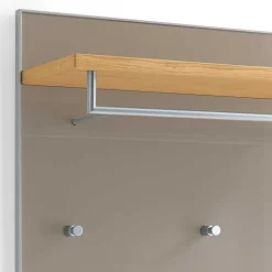 Wohnen Wandpaneel Garderobe Diecca in Taupe
