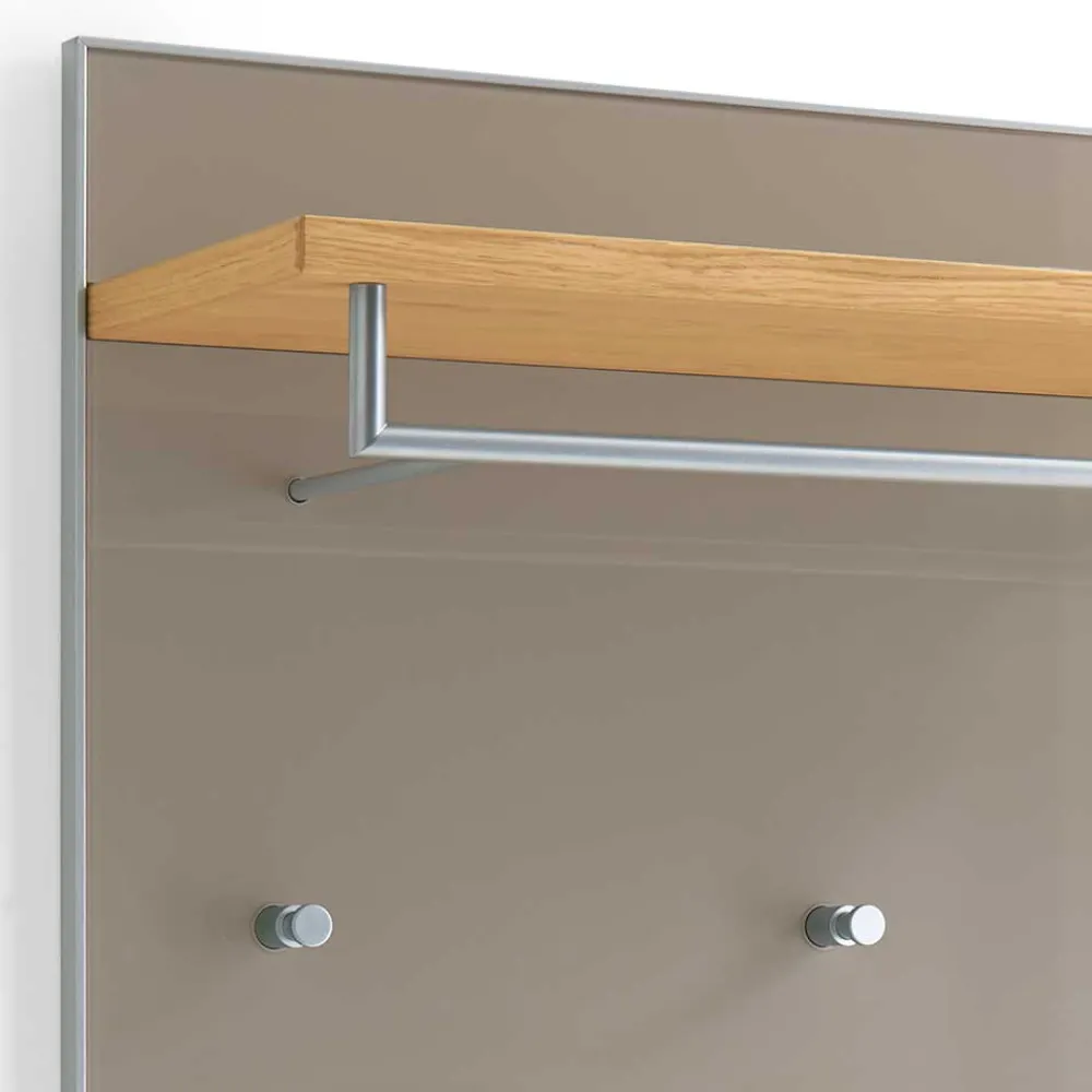 Wohnen Wandpaneel Garderobe Diecca in Taupe