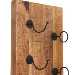 Wohnen Wandpaneel Weinregal aus Massivholz - Indri