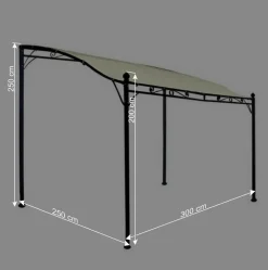 Wohnen Wandpavillon Nanini in Creme & Schwarz