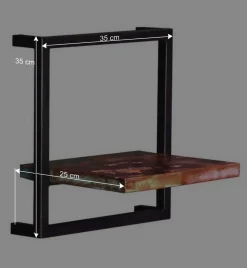 Wohnen Designermöbel|Shabby Chic Möbel*Wandregal aus Recyclingholz & Metall - Jamaica