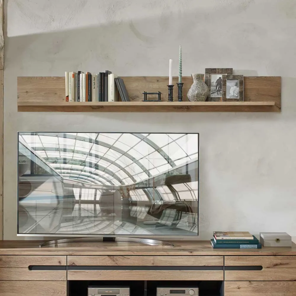 Wohnen Wandregal in Wildeiche Nachbildung - Zelio I