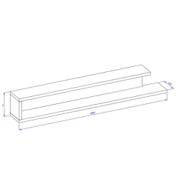 Wohnen Wohnzimmer-Regale|Esszimmerregale*Wandregal mit Rückwand modern - Milvara