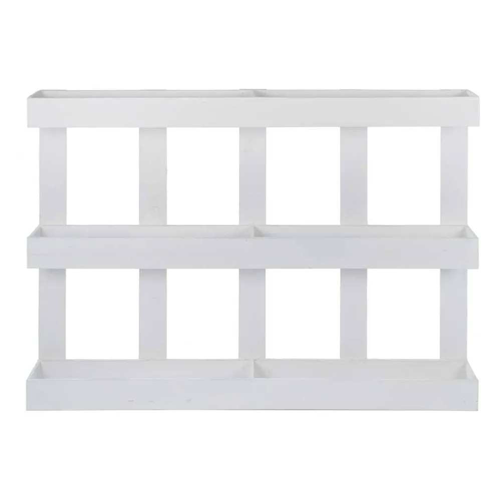 Wohnen Wandregal Paletten Design in Weiß - Rivaso