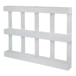 Wohnen Wandregal Paletten Design in Weiß - Rivaso