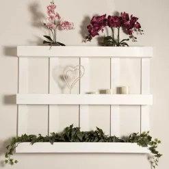 Wohnen Wandregal Paletten Design in Weiß - Rivaso