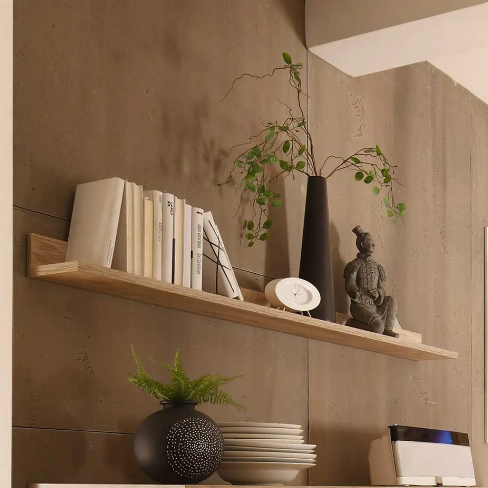 Wohnen Wandregal Rodonda in Eiche