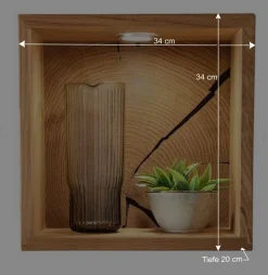 Wohnen Wandregal 34x34x20 cm mit Rückwand - Acapella