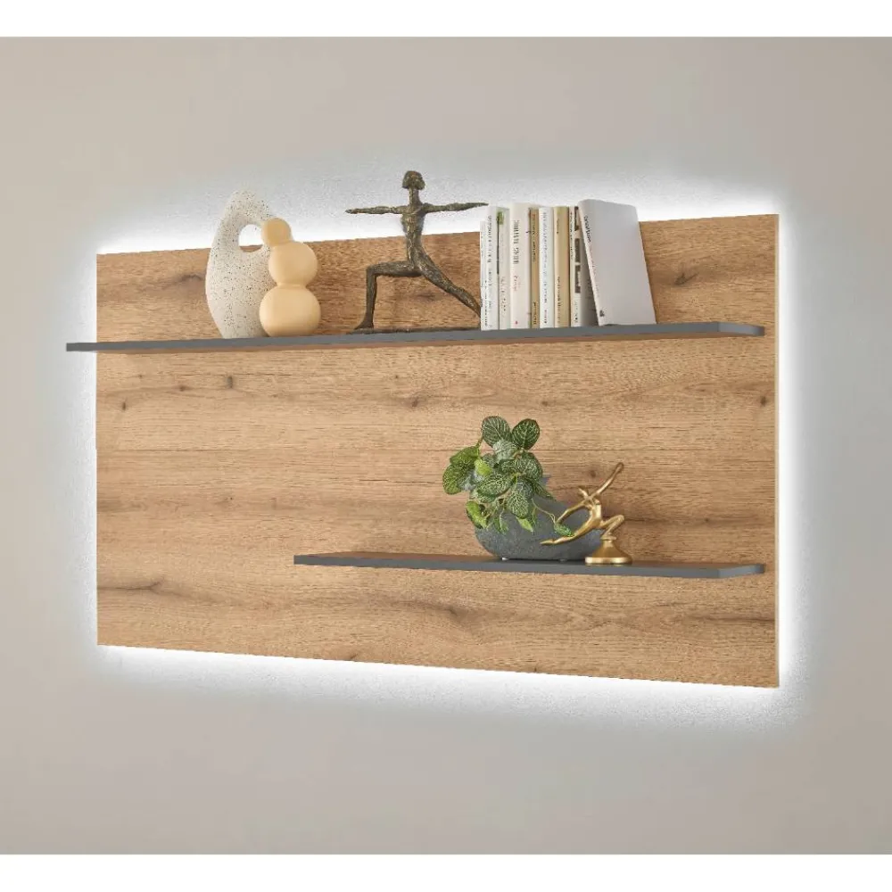 Wohnen Wandregal-Paneel und TV-Lowboard Set - Colomania (zweiteilig)