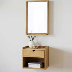 Wohnen Diele Komplett*Wandspiegel & Hänge-Kommode als Set - Pastranac (zweiteilig)