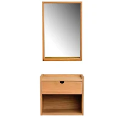 Wohnen Diele Komplett*Wandspiegel & Hänge-Kommode als Set - Pastranac (zweiteilig)