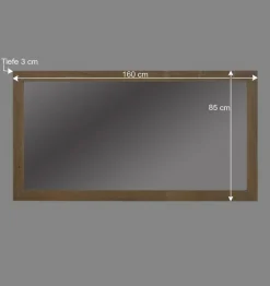 Wohnen Wandspiegel Harrosands aus Kiefer Massivholz