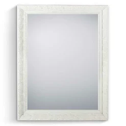 Wohnen Glasmöbel|Vintage Möbel*Wandspiegel im Vintage Look in Weiß Holzrahmen - Liancos