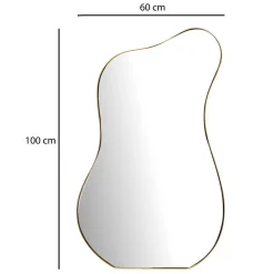 Wohnen Retro Möbel|Spiegel*Wandspiegel in organischer Formgebung - Curedo