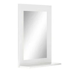 Wohnen Spiegel|Flurspiegel*Wandspiegel in Weiß mit Ablage - Gorgona