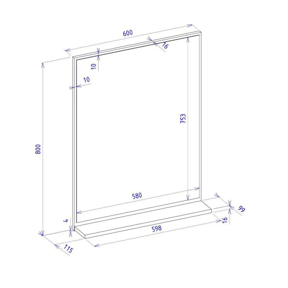 Wohnen Spiegel|Flurspiegel*Wandspiegel mit Ablage - Colomania