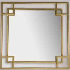 Wohnen Spiegel|Flurspiegel*Wandspiegel mit Metallrahmen in Gold - Vulcanos