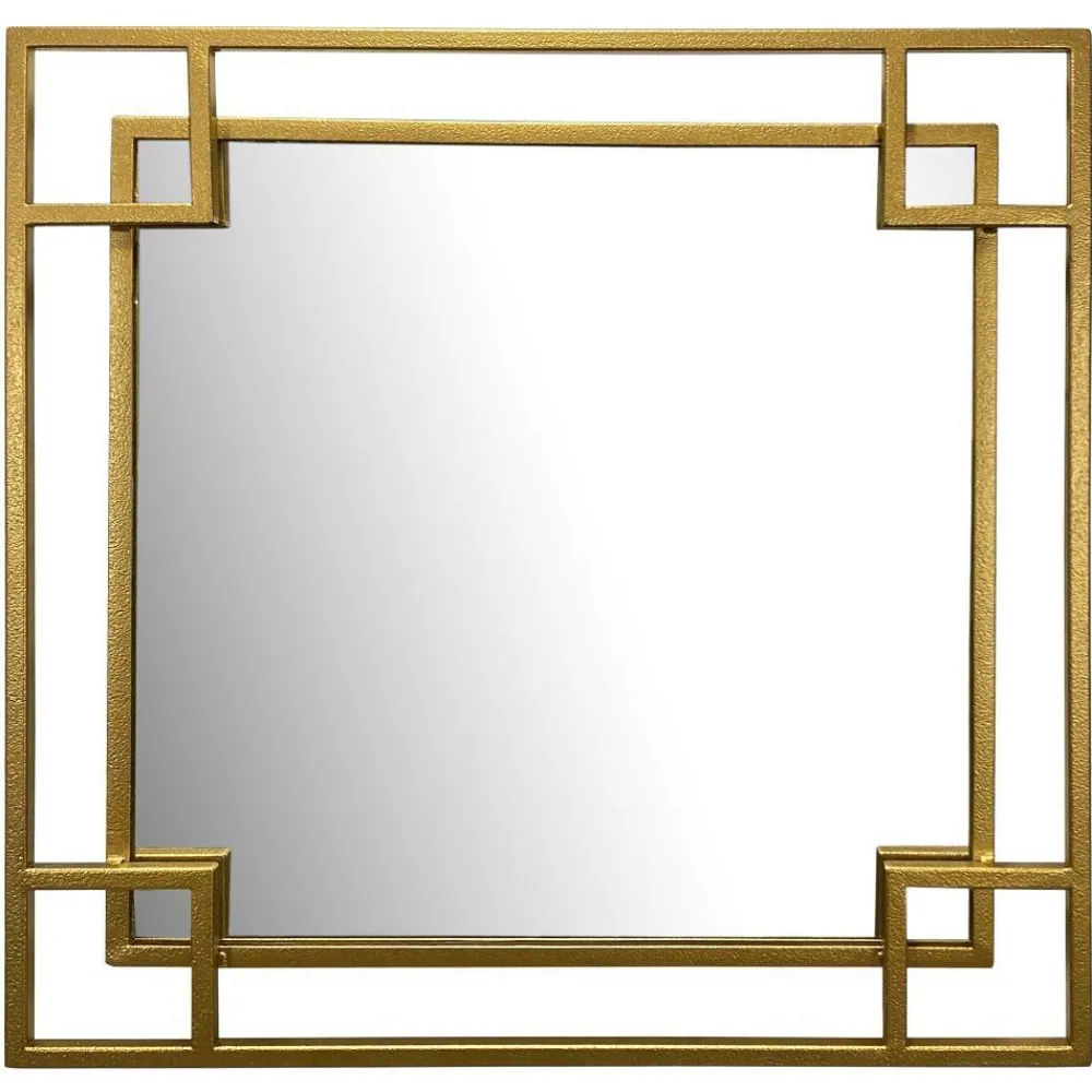 Wohnen Spiegel|Flurspiegel*Wandspiegel mit Metallrahmen in Gold - Vulcanos