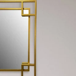 Wohnen Spiegel|Flurspiegel*Wandspiegel mit Metallrahmen in Gold - Vulcanos