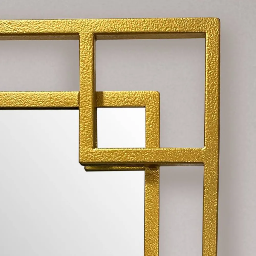 Wohnen Spiegel|Flurspiegel*Wandspiegel mit Metallrahmen in Gold - Vulcanos