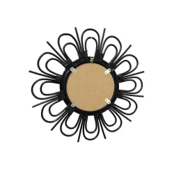 Wohnen Wandspiegel mit schwarzem Rattanrahmen - Mellama