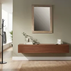 Wohnen Wandspiegel Vish in Eiche Bianco