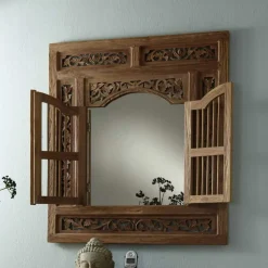 Wohnen Wandspiegel Zenya mit Fensterläden