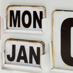 Wohnen Wanduhr mit Kalender im Vintage Look - Rissino