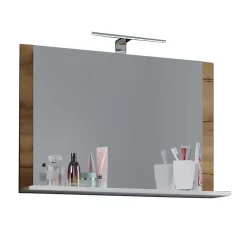 Wohnen Badezimmer Komplett*Wand-Waschtisch & Spiegel Set - Cabarete (zweiteilig)