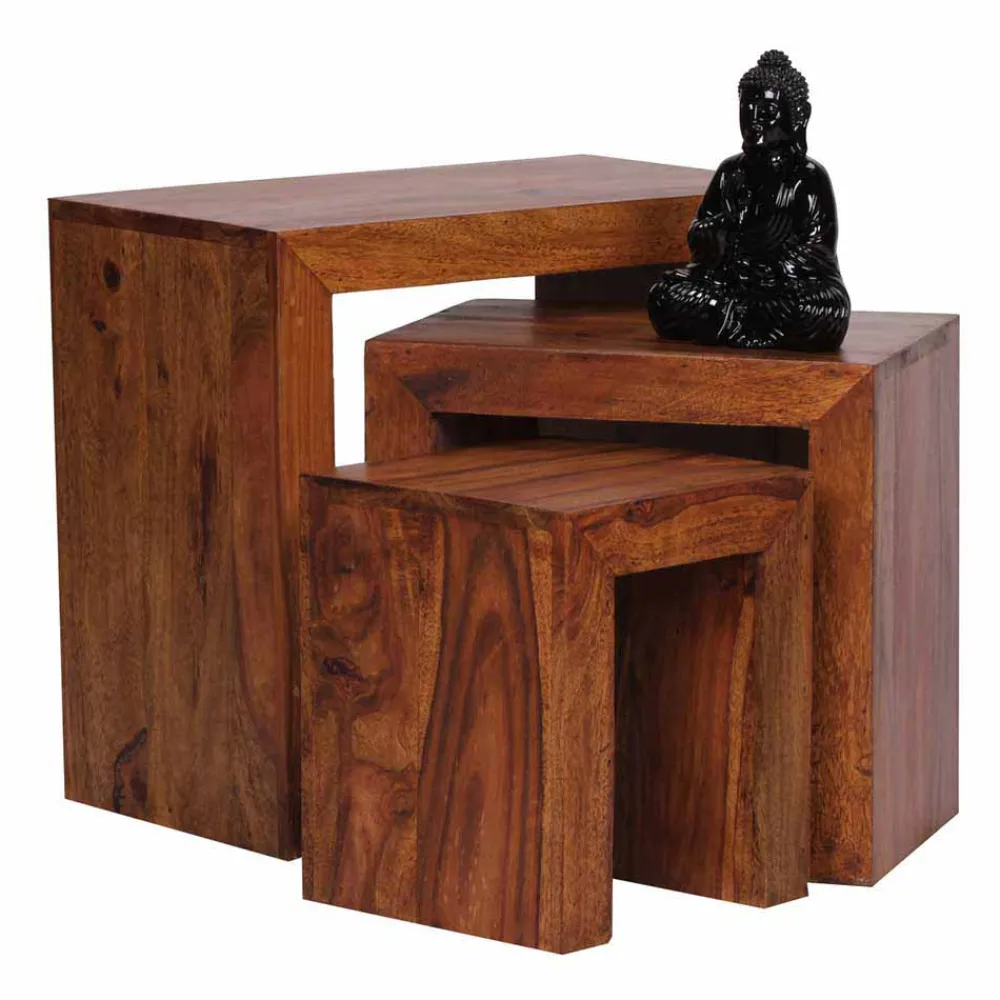 Wohnen Wangen Dreisatztisch Hoslo ineinander schiebbar (dreiteilig)