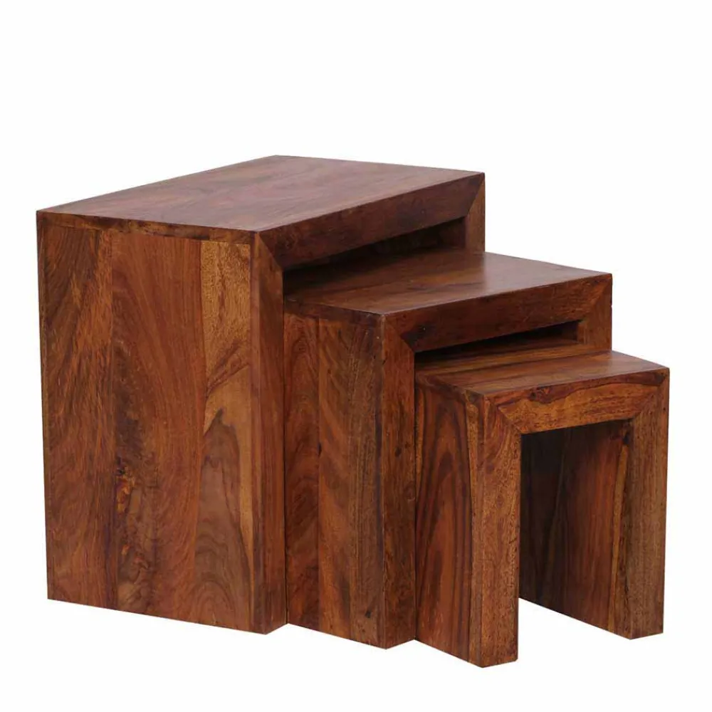 Wohnen Wangen Dreisatztisch Hoslo ineinander schiebbar (dreiteilig)