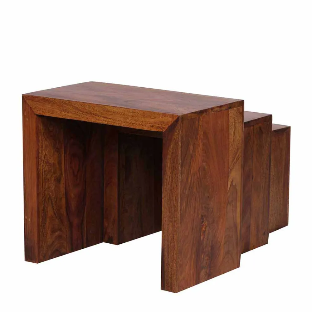 Wohnen Wangen Dreisatztisch Hoslo ineinander schiebbar (dreiteilig)