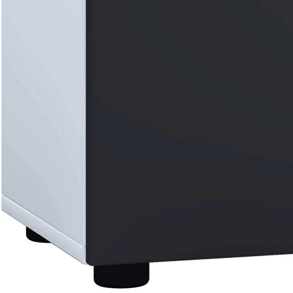 Wohnen Waschbecken Badschrank in Weiß Schwarz - Cranies