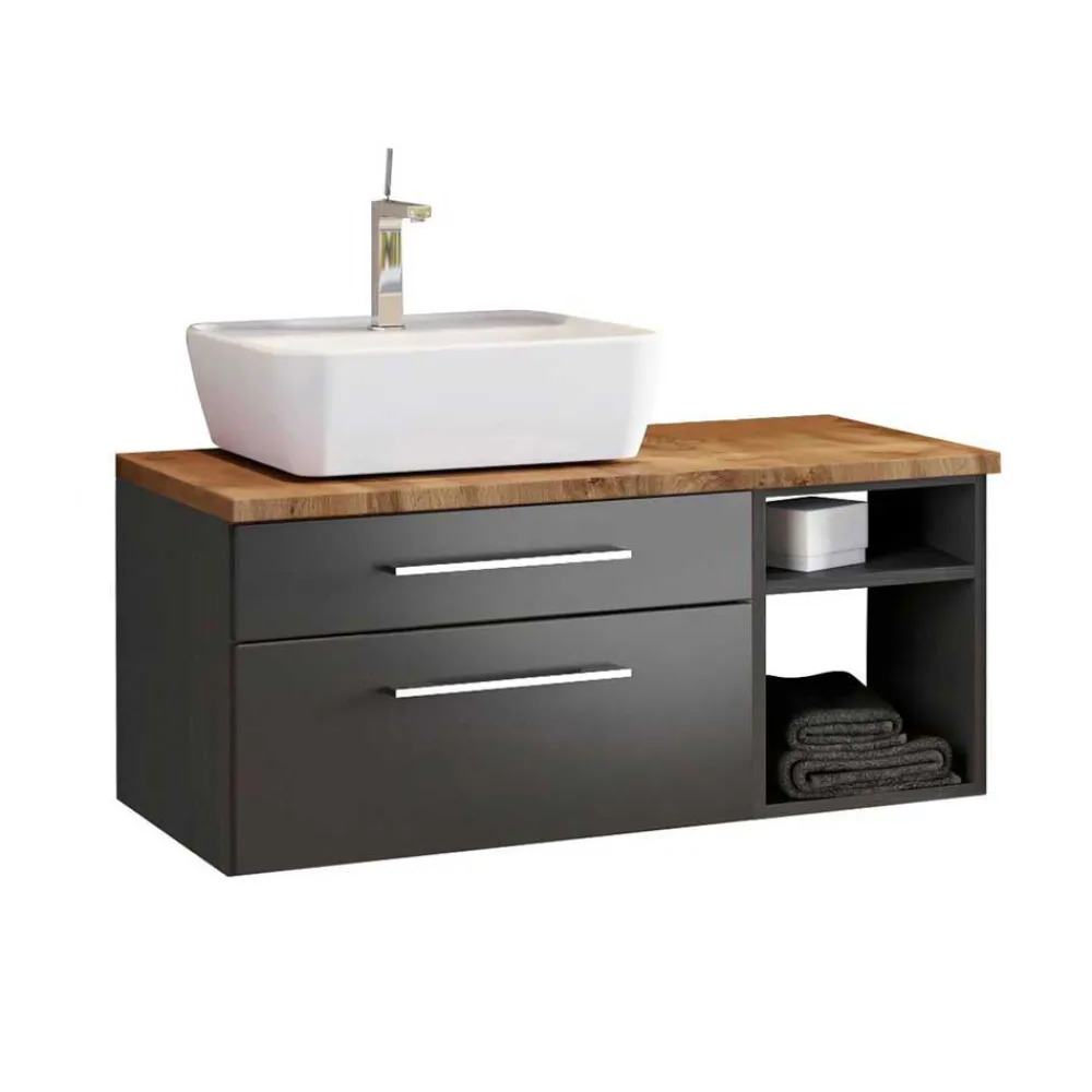 Wohnen Waschbecken mit Schrank als Set - Estregos (dreiteilig)