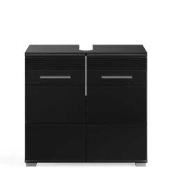 Wohnen Waschbecken Unterschrank in Schwarz Hochglanz - Culina