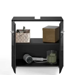 Wohnen Waschbecken Unterschrank in Schwarz Hochglanz - Culina