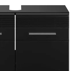 Wohnen Waschbecken Unterschrank in Schwarz Hochglanz - Culina