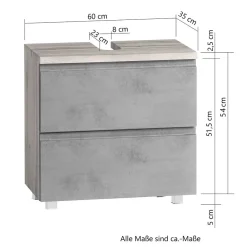 Wohnen Badschränke|Waschtisch*Waschbecken Unterschrank mit Klappe & Schublade - Eight