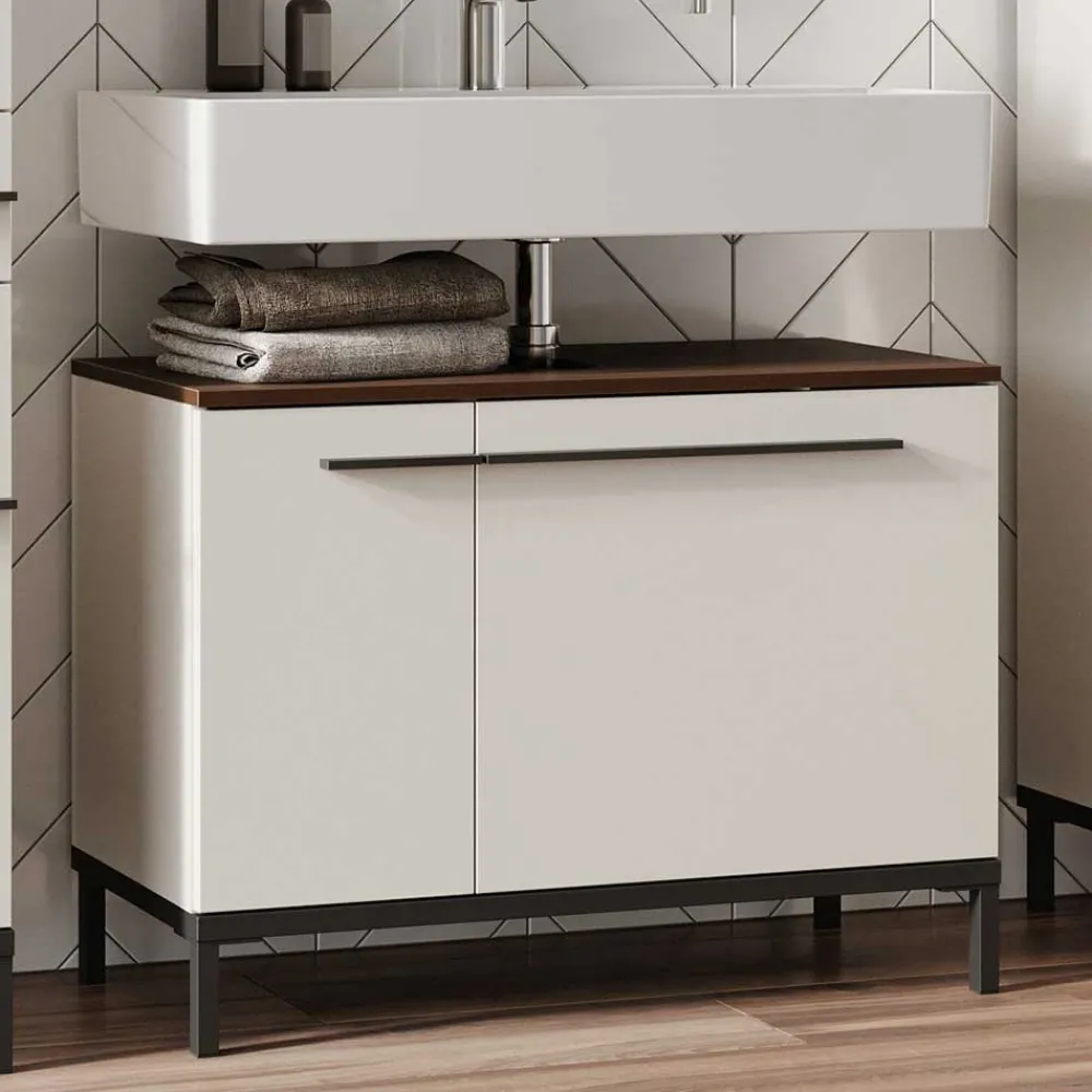 Wohnen Badschränke*Waschbecken Unterschrank in Hellgrau - Dolida