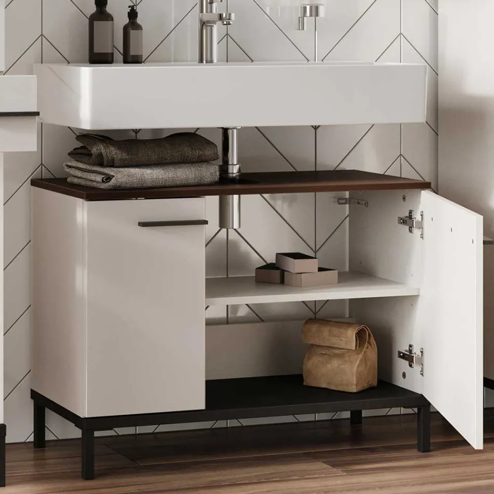 Wohnen Badschränke*Waschbecken Unterschrank in Hellgrau - Dolida