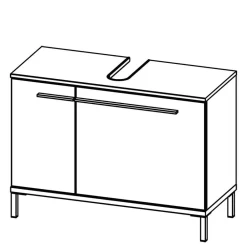 Wohnen Badschränke*Waschbecken Unterschrank in Hellgrau - Dolida