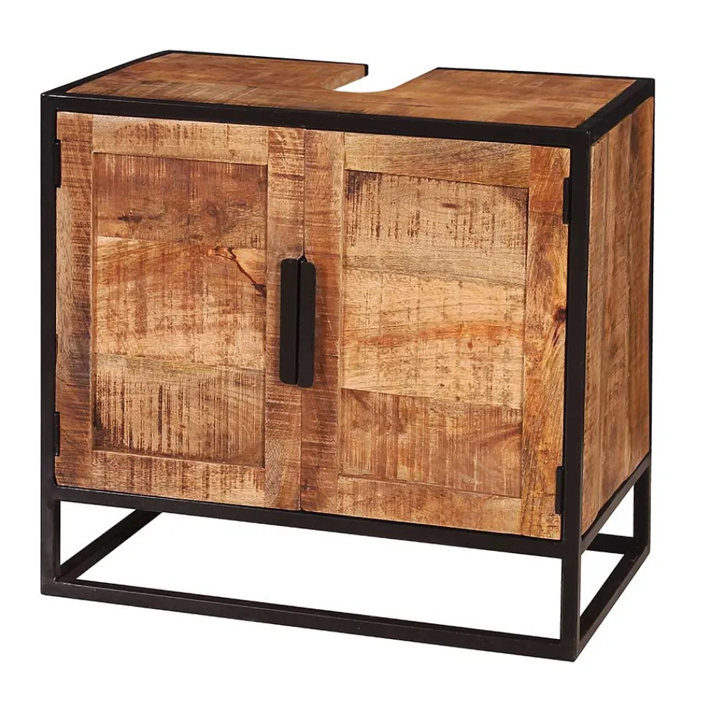 Wohnen Waschbecken Unterschrank aus Massivholz - Evradon