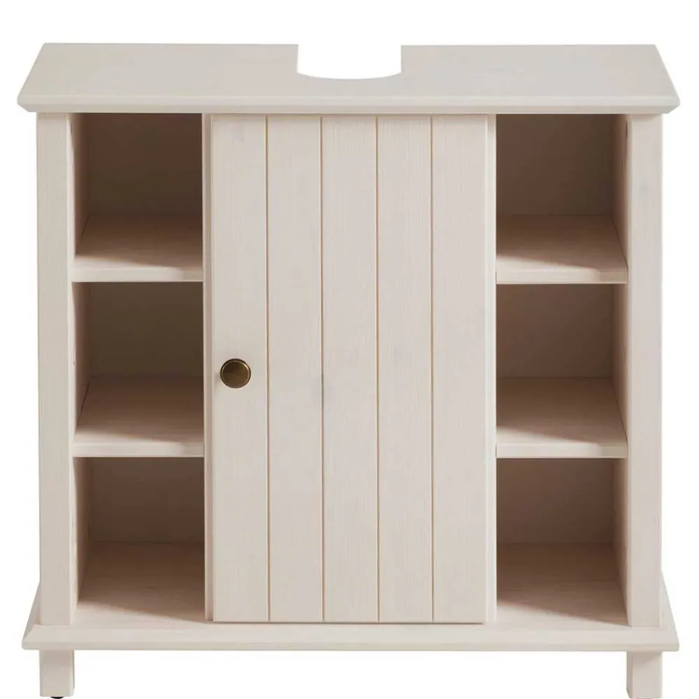 Wohnen Waschtisch|Waschbeckenunterschränke*Waschbeckenschrank aus Holz in Weiß - Cilao