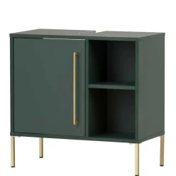 Wohnen Waschbeckenschrank in Dunkelgrün & Gold - Aqua