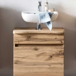 Wohnen Waschbeckenschrank in Holzoptik Wildeiche - Drumias