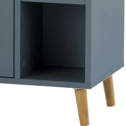 Wohnen Waschtisch|Waschbeckenunterschränke*Waschbeckenschrank in Petrol Blau & Eiche - Matrera