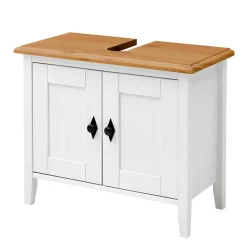 Wohnen Waschbeckenschrank in Weiß & Kiefer Lauge - Sibiuta