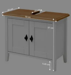 Wohnen Waschbeckenschrank in Weiß & Kiefer Lauge - Sibiuta