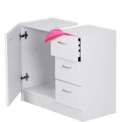 Wohnen Waschbeckenschrank in Weiß 63 cm breit - Hank